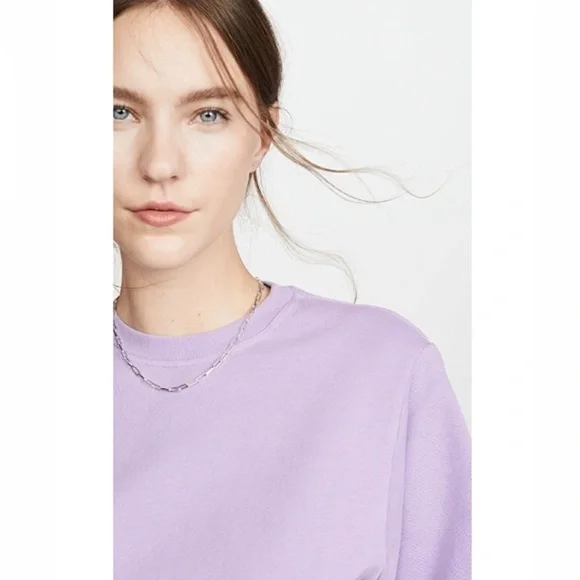 AGOLDE Thora 3/4 Sleeve Sweatshirt in Lunar - Picture 5 of 15